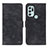 Coque Portefeuille Livre Cuir Etui Clapet N06P pour Motorola Moto G60s Noir