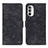 Coque Portefeuille Livre Cuir Etui Clapet N06P pour Motorola Moto G71s 5G Noir