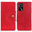 Coque Portefeuille Livre Cuir Etui Clapet N06P pour Oppo A16 Rouge