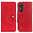 Coque Portefeuille Livre Cuir Etui Clapet N06P pour Oppo Reno8 T 4G Rouge