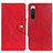 Coque Portefeuille Livre Cuir Etui Clapet N06P pour Sony Xperia 10 IV SO-52C Rouge