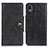 Coque Portefeuille Livre Cuir Etui Clapet N06P pour Sony Xperia Ace III SO-53C Noir