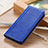 Coque Portefeuille Livre Cuir Etui Clapet N06P pour Xiaomi Poco C65 Bleu