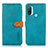 Coque Portefeuille Livre Cuir Etui Clapet N07P pour Motorola Moto E20 Cyan