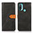 Coque Portefeuille Livre Cuir Etui Clapet N07P pour Motorola Moto E30 Noir