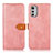 Coque Portefeuille Livre Cuir Etui Clapet N07P pour Motorola Moto E32 Rose