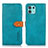 Coque Portefeuille Livre Cuir Etui Clapet N07P pour Motorola Moto Edge 20 Lite 5G Cyan