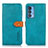 Coque Portefeuille Livre Cuir Etui Clapet N07P pour Motorola Moto Edge 20 Pro 5G Cyan