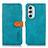 Coque Portefeuille Livre Cuir Etui Clapet N07P pour Motorola Moto Edge Plus (2022) 5G Cyan