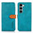 Coque Portefeuille Livre Cuir Etui Clapet N07P pour Motorola Moto G200 5G Cyan