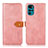 Coque Portefeuille Livre Cuir Etui Clapet N07P pour Motorola Moto G22 Rose