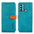 Coque Portefeuille Livre Cuir Etui Clapet N07P pour Motorola Moto G40 Fusion Cyan