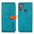 Coque Portefeuille Livre Cuir Etui Clapet N07P pour Motorola Moto G50 Cyan