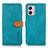 Coque Portefeuille Livre Cuir Etui Clapet N07P pour Motorola Moto G53y 5G Cyan