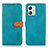 Coque Portefeuille Livre Cuir Etui Clapet N07P pour Motorola Moto G54 5G Cyan