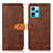 Coque Portefeuille Livre Cuir Etui Clapet N07P pour Realme 9 4G Marron