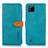 Coque Portefeuille Livre Cuir Etui Clapet N07P pour Realme C20 Cyan