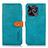 Coque Portefeuille Livre Cuir Etui Clapet N07P pour Realme C51 Cyan