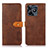 Coque Portefeuille Livre Cuir Etui Clapet N07P pour Realme C67 Marron