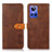 Coque Portefeuille Livre Cuir Etui Clapet N07P pour Realme GT Neo3 5G Marron