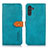 Coque Portefeuille Livre Cuir Etui Clapet N07P pour Samsung Galaxy A04s Cyan