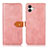 Coque Portefeuille Livre Cuir Etui Clapet N07P pour Samsung Galaxy F04 Rose