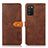 Coque Portefeuille Livre Cuir Etui Clapet N07P pour Samsung Galaxy M02s Marron