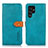 Coque Portefeuille Livre Cuir Etui Clapet N07P pour Samsung Galaxy S21 Ultra 5G Cyan