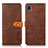 Coque Portefeuille Livre Cuir Etui Clapet N07P pour Sony Xperia Ace III Marron