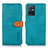 Coque Portefeuille Livre Cuir Etui Clapet N07P pour Vivo T1 5G India Cyan