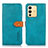 Coque Portefeuille Livre Cuir Etui Clapet N07P pour Vivo V23 5G Cyan