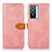 Coque Portefeuille Livre Cuir Etui Clapet N07P pour Vivo Y76s 5G Rose