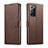 Coque Portefeuille Livre Cuir Etui Clapet N08 pour Samsung Galaxy Note 20 Ultra 5G Marron