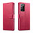 Coque Portefeuille Livre Cuir Etui Clapet N08 pour Samsung Galaxy Note 20 Ultra 5G Rouge