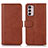 Coque Portefeuille Livre Cuir Etui Clapet N08P pour Motorola Moto G42 Marron