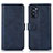 Coque Portefeuille Livre Cuir Etui Clapet N08P pour Motorola Moto G52j 5G Bleu