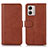 Coque Portefeuille Livre Cuir Etui Clapet N08P pour Motorola Moto G53 5G Marron