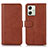 Coque Portefeuille Livre Cuir Etui Clapet N08P pour Motorola Moto G54 5G Marron