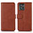 Coque Portefeuille Livre Cuir Etui Clapet N08P pour Motorola ThinkPhone 5G Marron