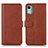 Coque Portefeuille Livre Cuir Etui Clapet N08P pour Nokia C12 Marron