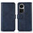 Coque Portefeuille Livre Cuir Etui Clapet N08P pour Oppo Reno10 5G Bleu