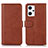 Coque Portefeuille Livre Cuir Etui Clapet N08P pour Oppo Reno7 A Marron