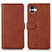 Coque Portefeuille Livre Cuir Etui Clapet N08P pour Samsung Galaxy A05 Marron