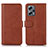 Coque Portefeuille Livre Cuir Etui Clapet N08P pour Xiaomi Redmi Note 12 Turbo 5G Marron