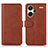 Coque Portefeuille Livre Cuir Etui Clapet N08P pour Xiaomi Redmi Note 13 Pro+ Plus 5G Marron