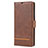 Coque Portefeuille Livre Cuir Etui Clapet N11 pour Samsung Galaxy Note 20 5G Marron