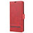 Coque Portefeuille Livre Cuir Etui Clapet N11 pour Samsung Galaxy Note 20 5G Rouge