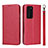 Coque Portefeuille Livre Cuir Etui Clapet N12 pour Huawei P40 Pro Rouge