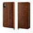 Coque Portefeuille Livre Cuir Etui Clapet P03 pour Apple iPhone X Marron