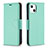 Coque Portefeuille Livre Cuir Etui Clapet pour Apple iPhone 13 Mini Cyan